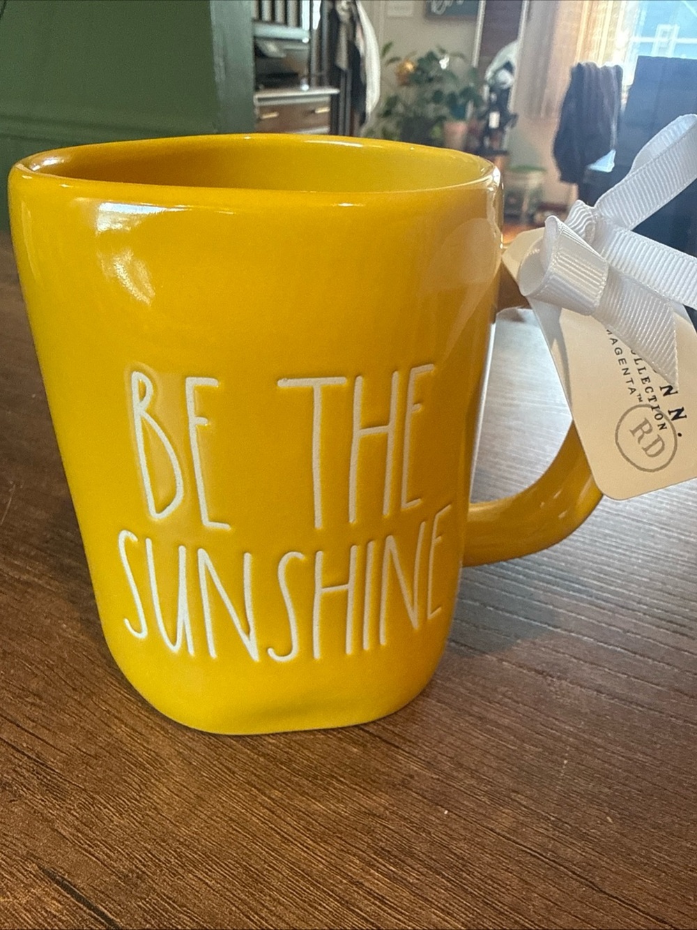 Rae Dunn Yellow 'Be The Sunshine' Ceramic Mug